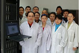 Fig.1: Jingbo Li (front) and his team used High Performance Supercomputers to simulate the electronic structures and doping properties of semiconductors.